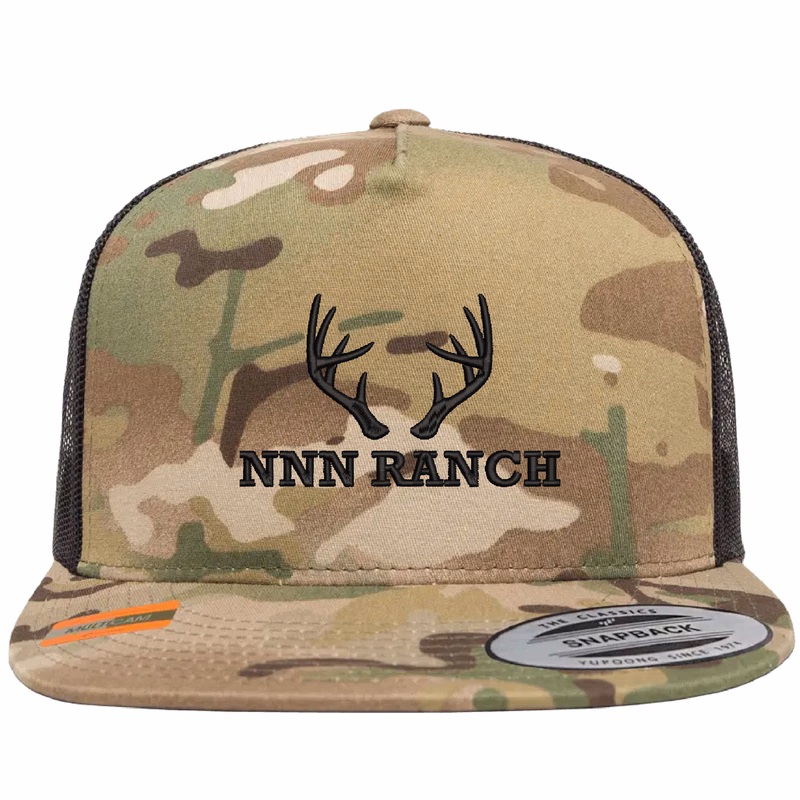 Yupoong 6006MULTI YP Classics Five-Panel Classic Trucker Hat with Leatherette Patches or Embroidery