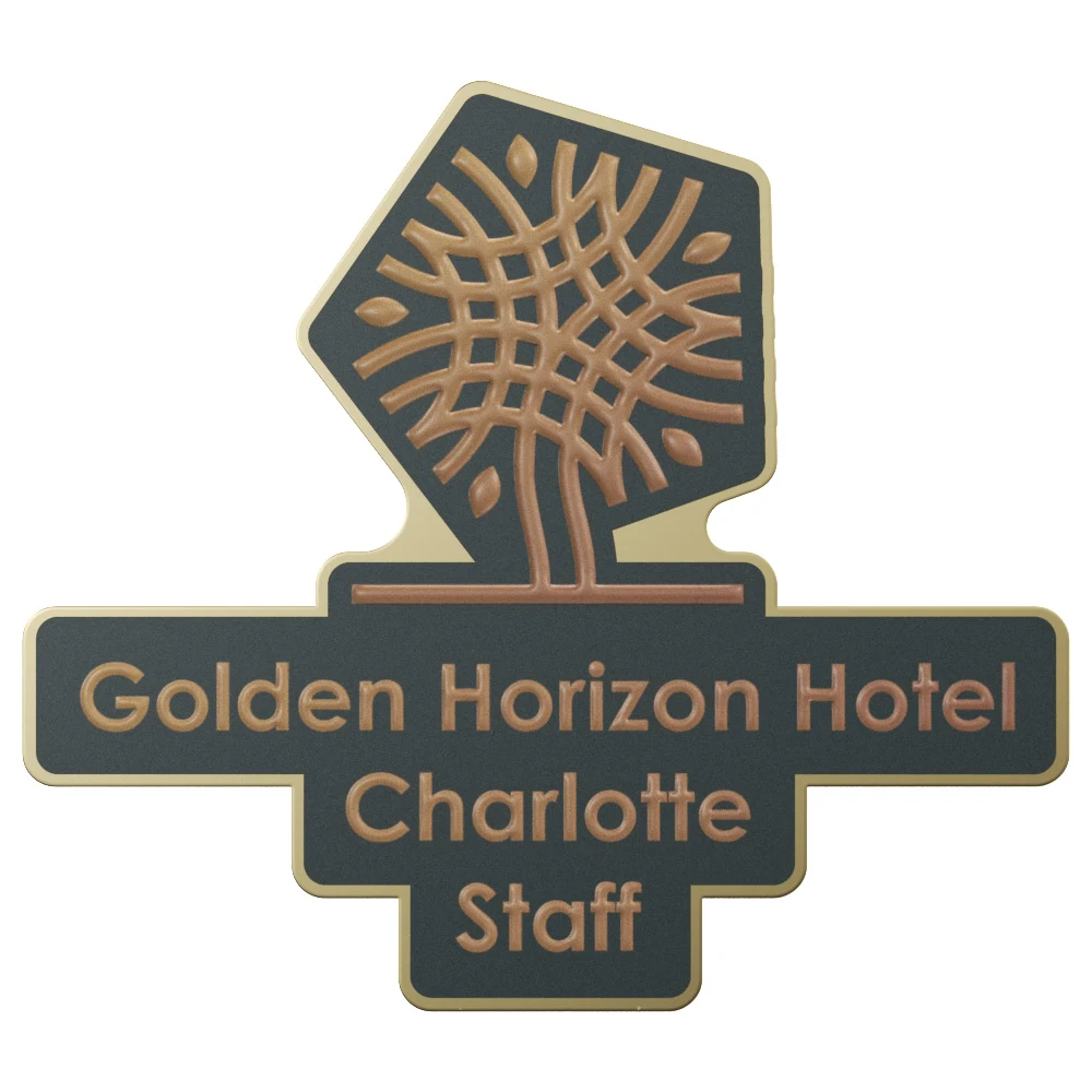 Texture Tone® Custom Shaped Name Badge (Standard) 1