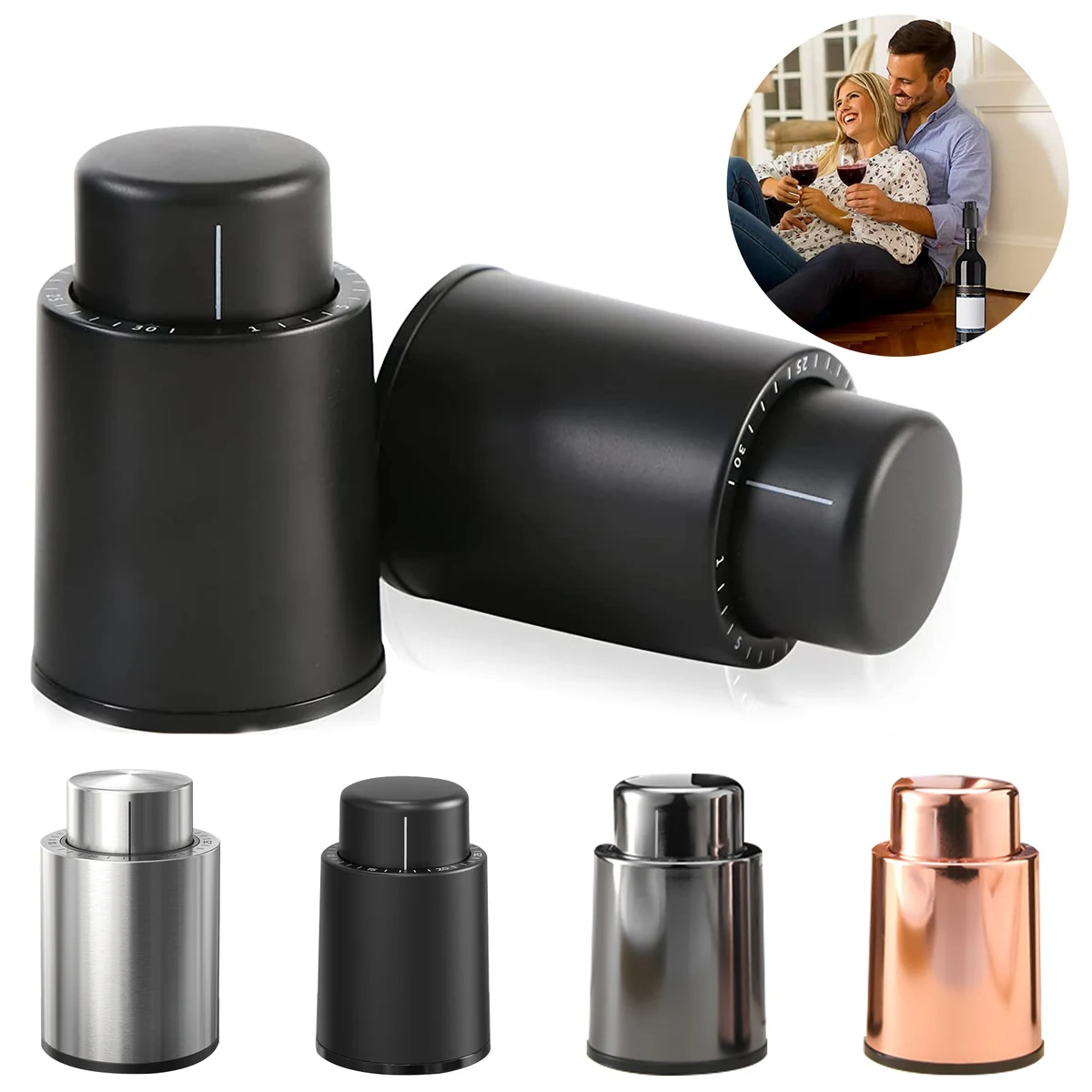 Reusable Vacuum Wine Bottle Stoppers 1