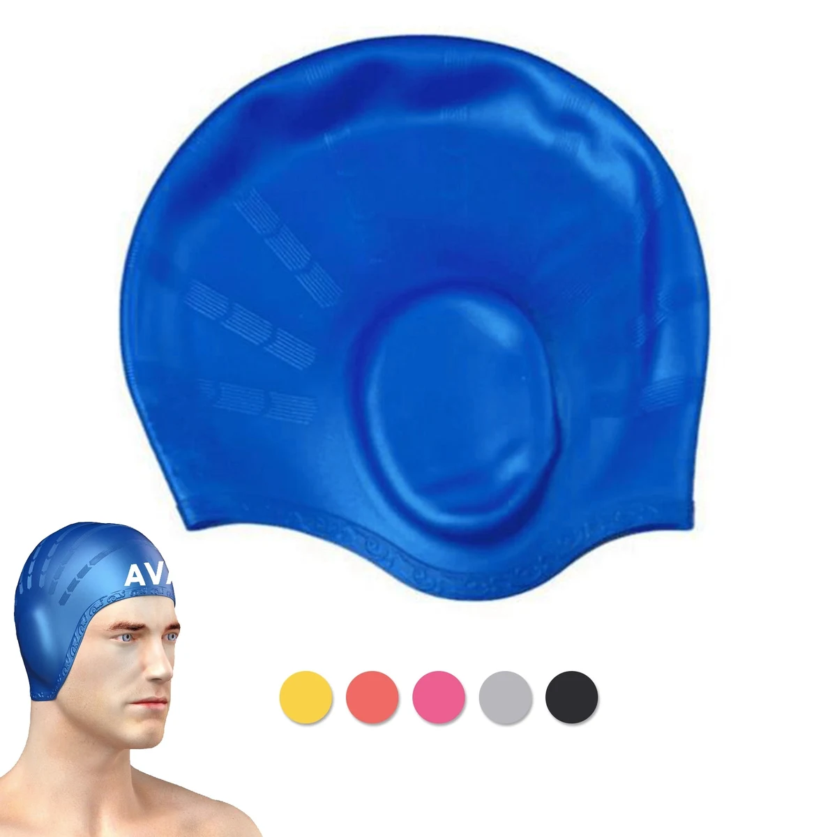 Silicone Ear Protector Swim Cap 1