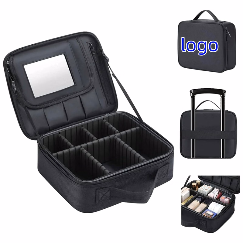 Travel Makeup Bag with Mirror