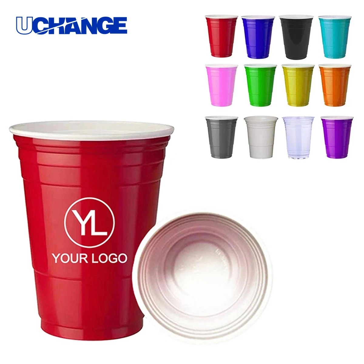 Disposable Plastic Double Wall Party Cup Container (16 oz) 1