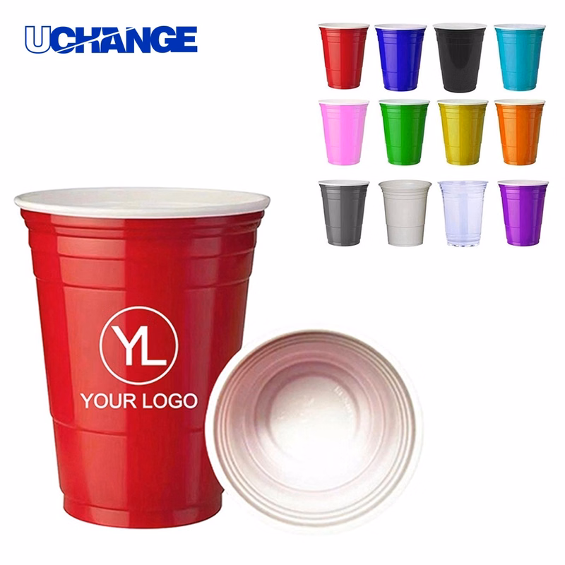 Disposable Plastic Double Wall Party Cup Container (16 oz)