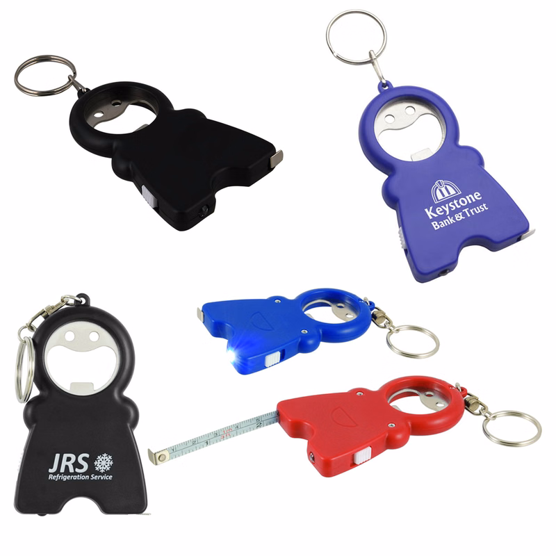 LED Flashlight Handyman Keychain with Tape Measure