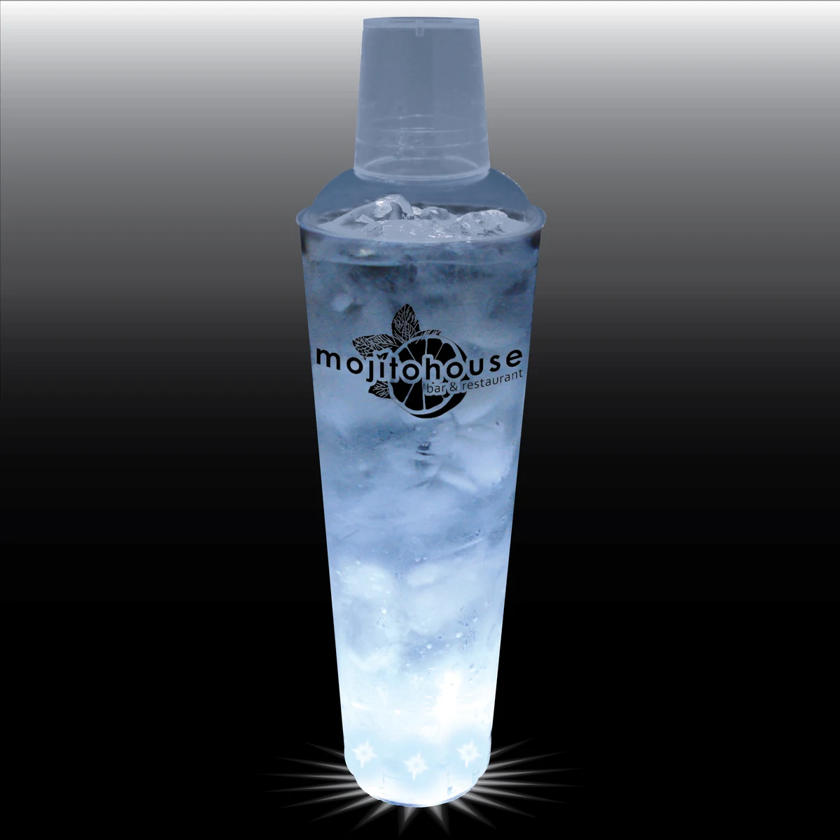 24oz 5-Light 3 Piece Large Volume Plastic Cocktail Shaker 1