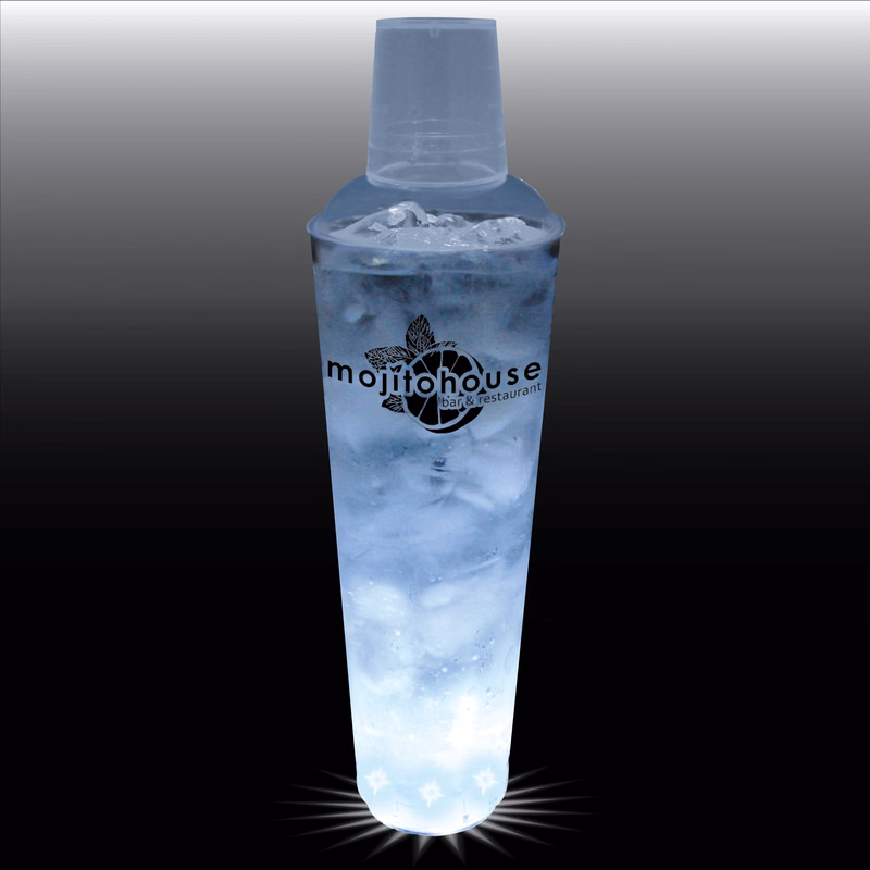 24oz 5-Light 3 Piece Large Volume Plastic Cocktail Shaker