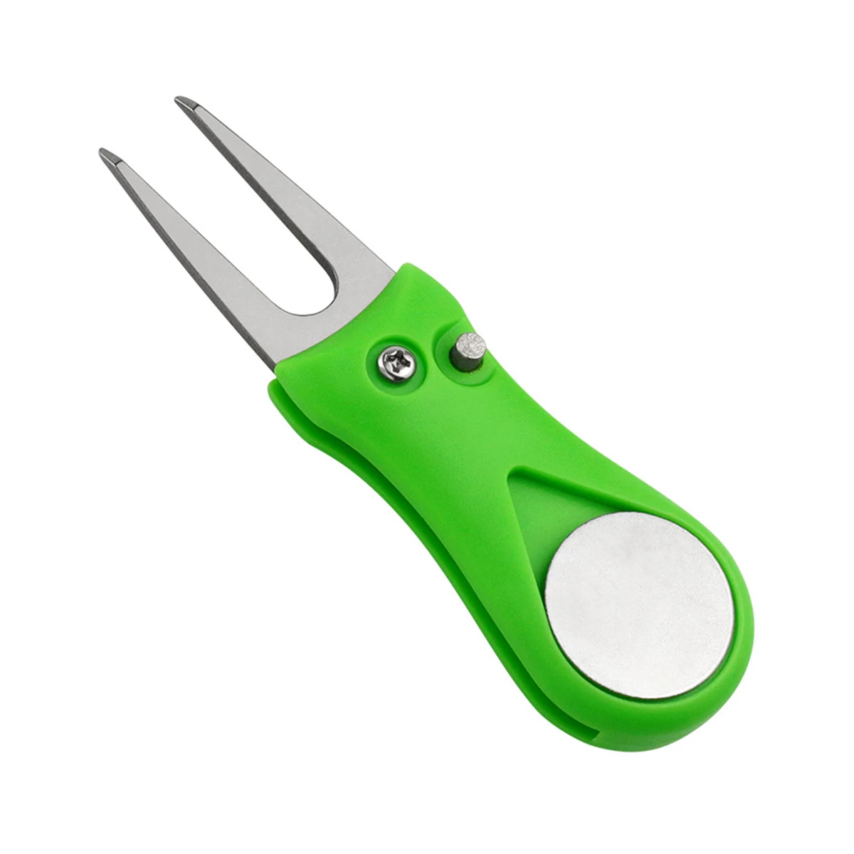 Foldable Golf Divot Repair Tool With Magnetic Marker 2.75" By 1.2" 1