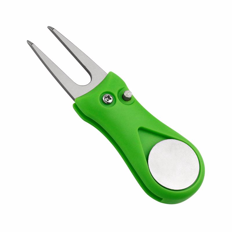 Foldable Golf Divot Repair Tool With Magnetic Marker 2.75" By 1.2"
