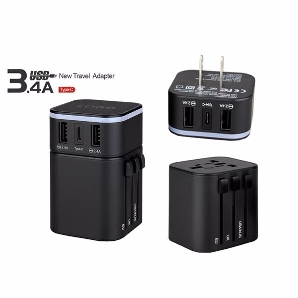 Portable International Universal Type-C Travel Adapter