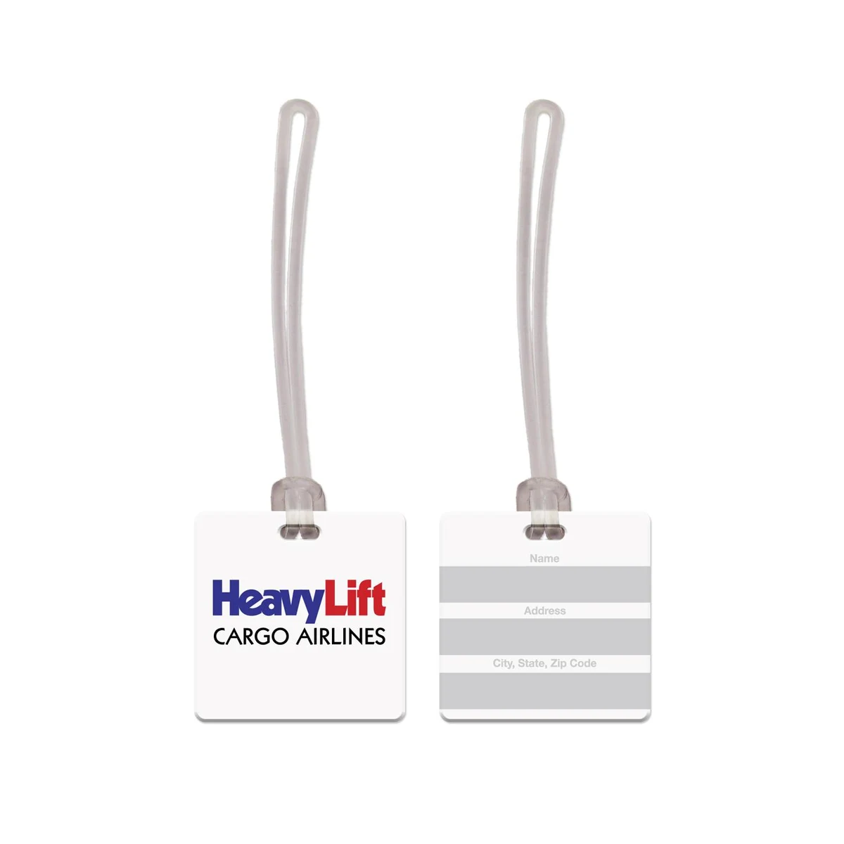 USA Made Square Vinyl Luggage Tag 1