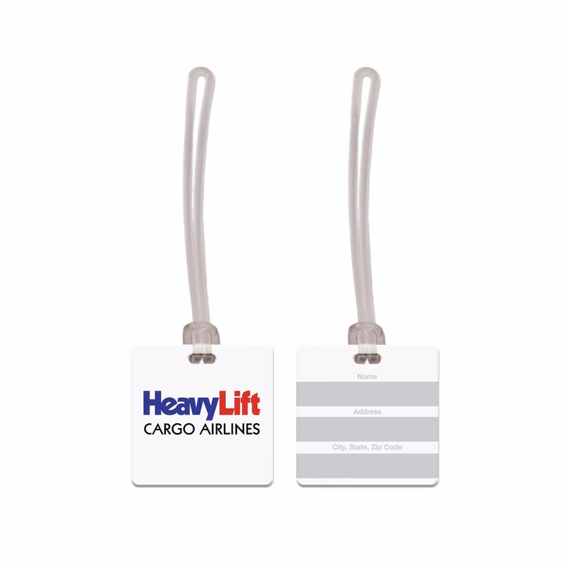 USA Made Square Vinyl Luggage Tag