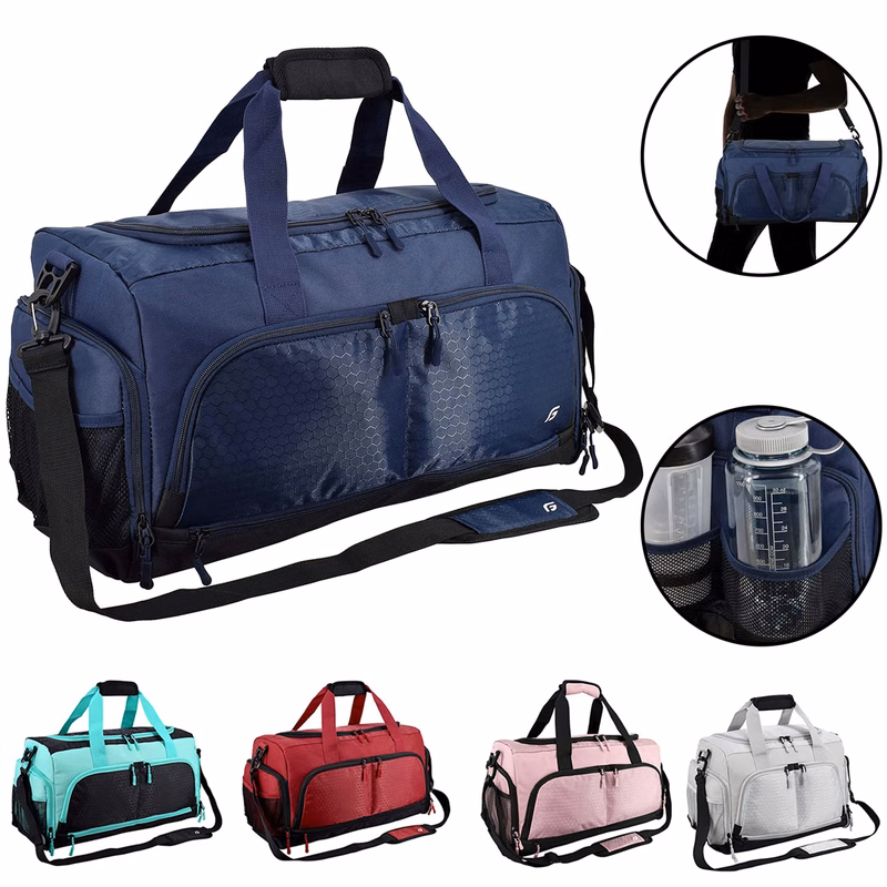 Gym Bag Duffel with 10 Optimal Compartments
