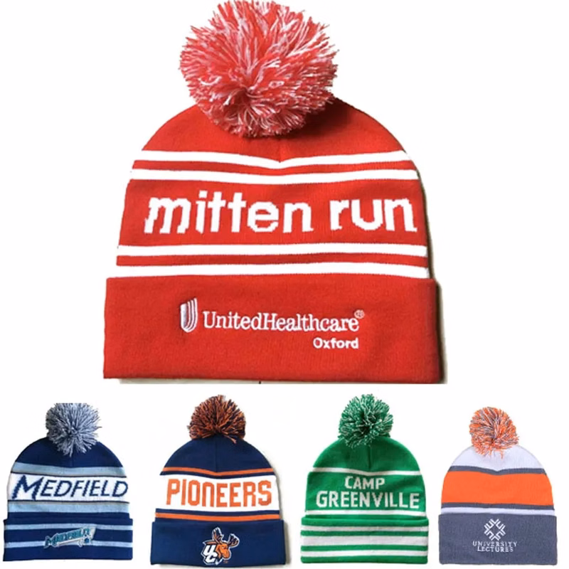 Knitted Winter Pom Beanies