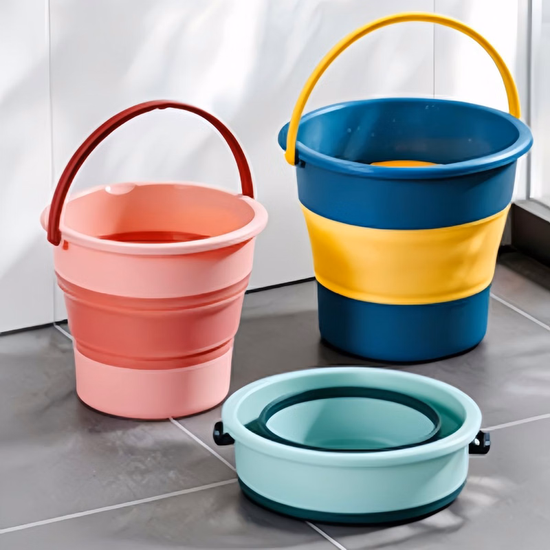 Portable Collapsible Round Bucket for Camping & Storage