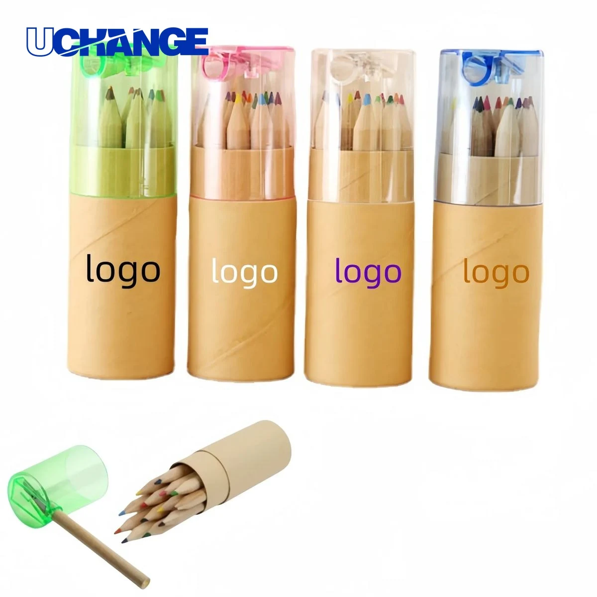 Colored Pencil Set with Tube and Sharpener 1