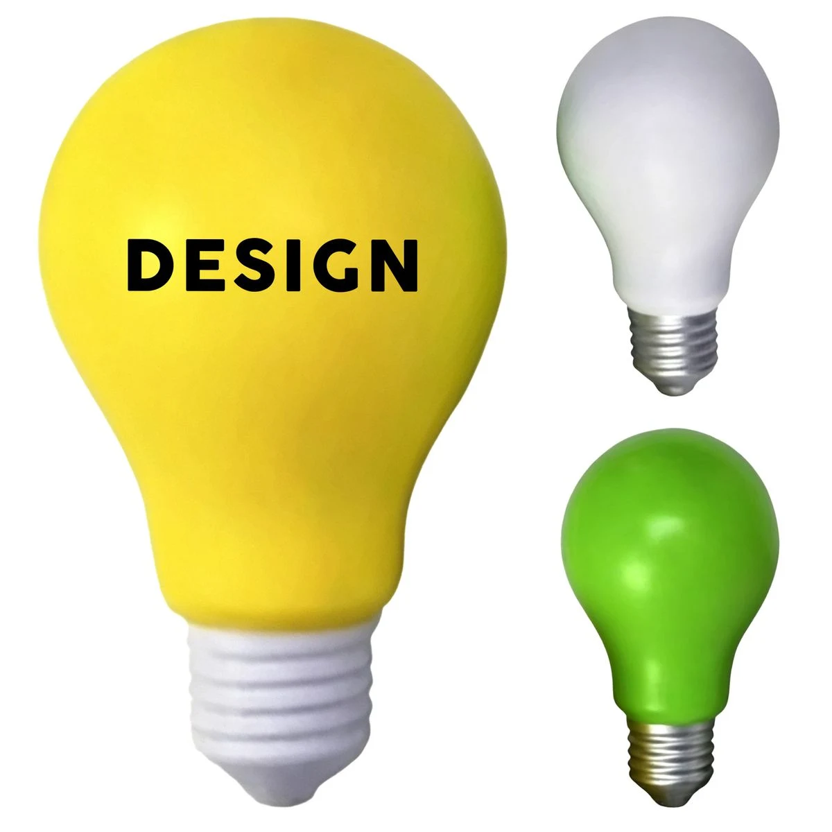 3*2 Inch PU Light Bulb Shaped Squeeze Stress Relief Toy 1