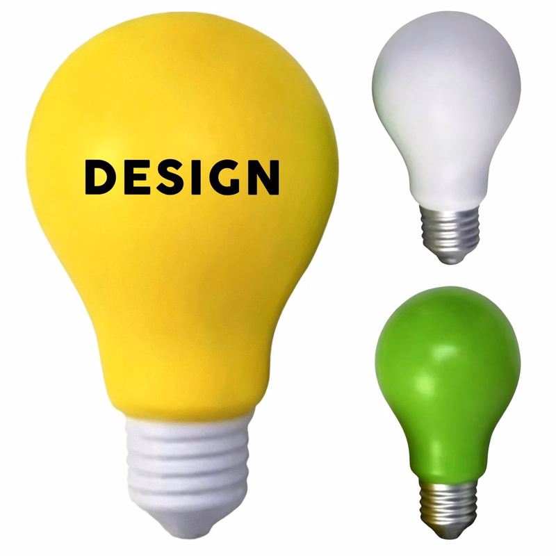3*2 Inch PU Light Bulb Shaped Squeeze Stress Relief Toy