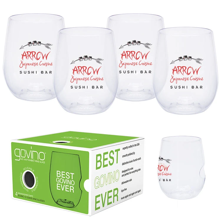 Dishwasher Safe Govino® 12oz Wine/Cocktail Glass 4 Pack 1