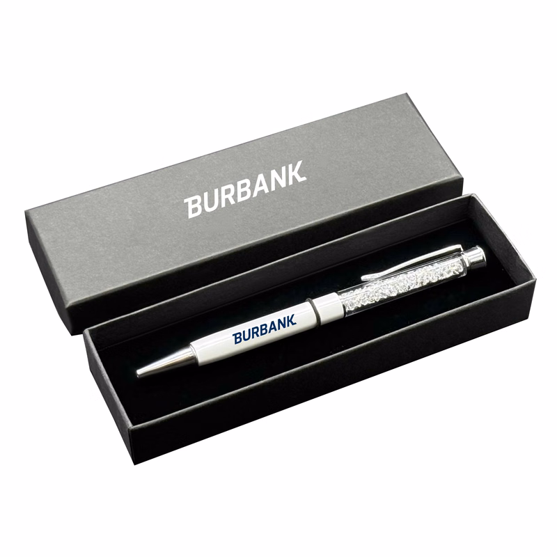 Single Pen Set Cardboard Box with Crystal Pens
