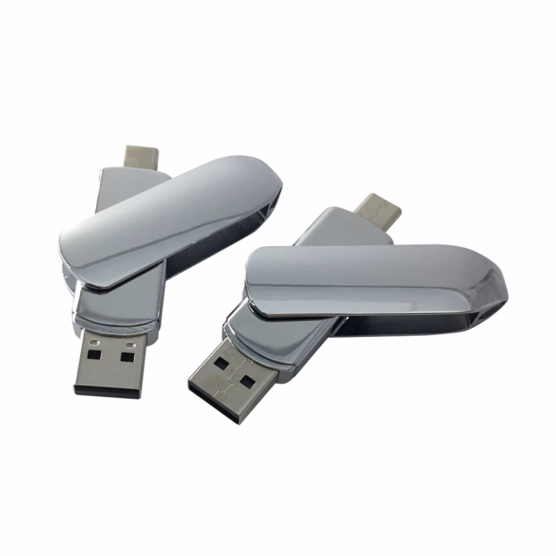 Electroplated Chrome Type-C USB Flash Drive