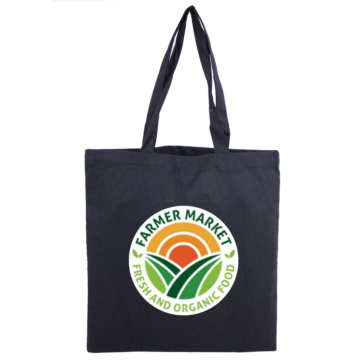 BLACK COTTON TOTE 1