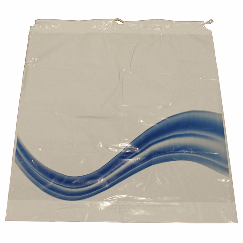 Plastic Drawstring Bags - White 18" x 20"