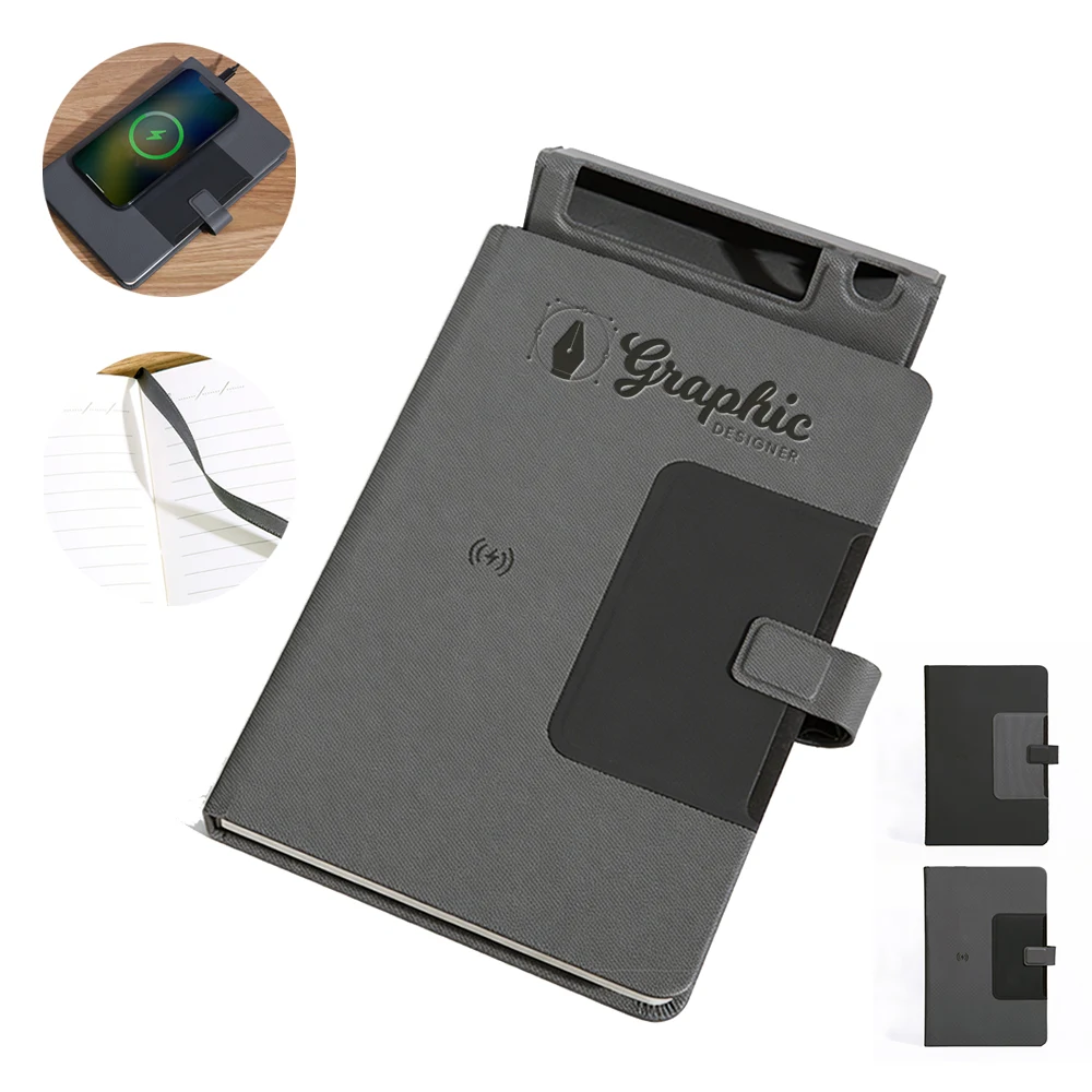 PU Multi-Function Notebook With Phone Stand 1