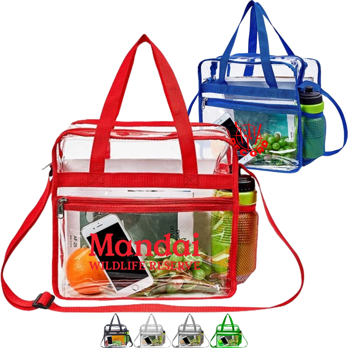 Large PVC Clear Waterproof Travel Shopping Storage Tote Bag 1