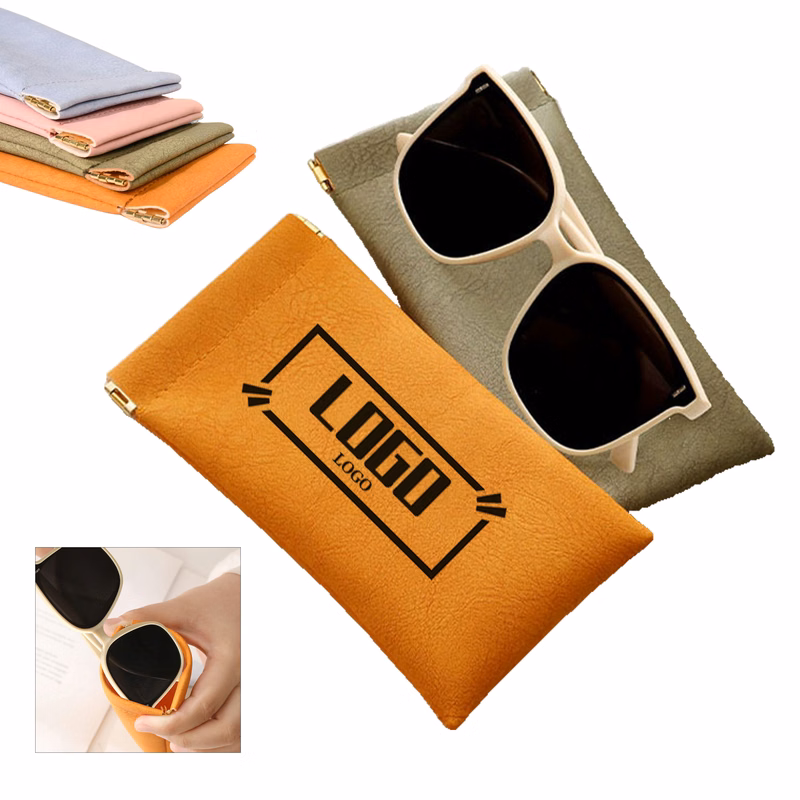 Automatic Closing PU Leather Eyeglass Case