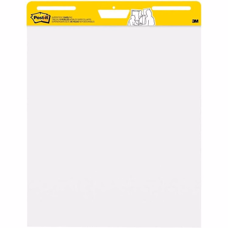 Post-It Super Sticky Easel Pads - Plain 25" x 30"
