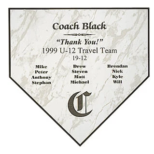 10" X 10" Home Plate Plaque 1