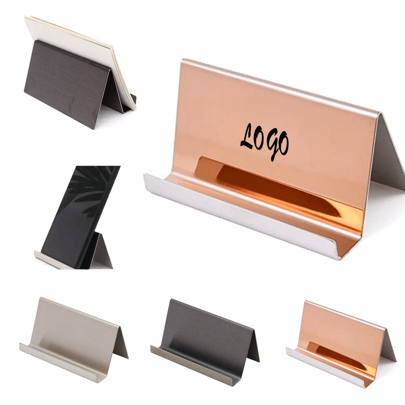 Desktop Stainless Steel Business Card Display Rack