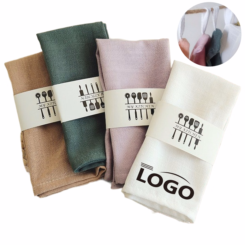 Customizable Cotton Linen Napkin Set for Restaurants & Homes