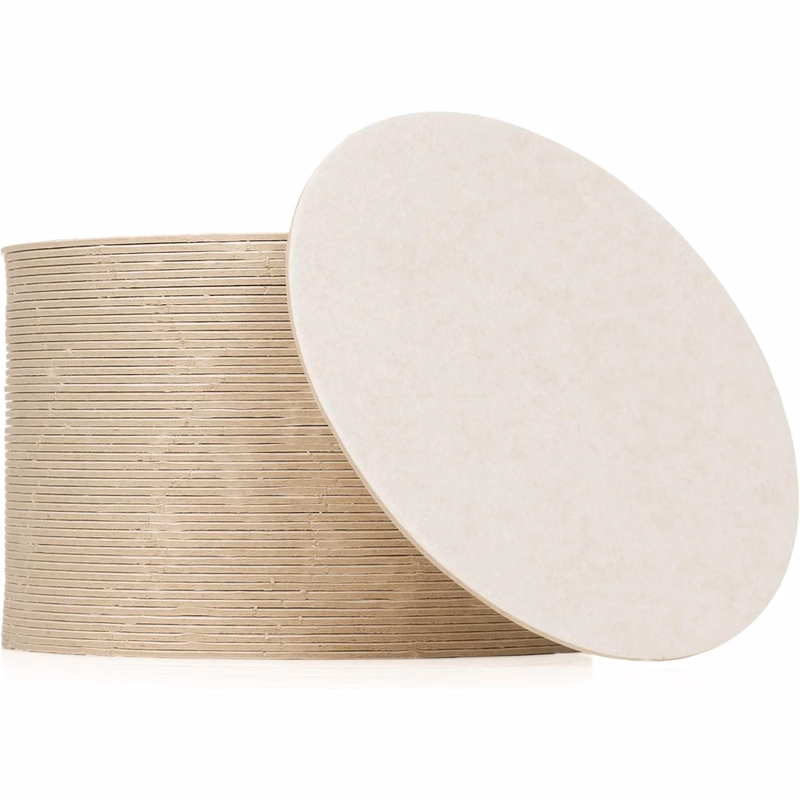 3.5" Round  Lightweight Pulp Board Coaster 2mm