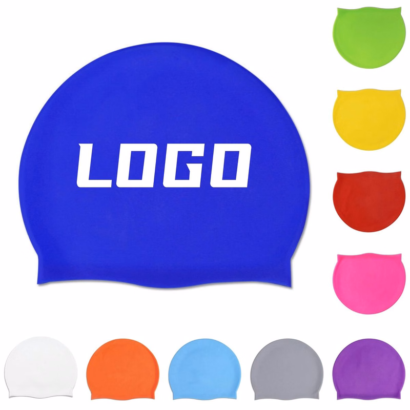 High Elasticity Custom Logo Silicone Swimming Cap