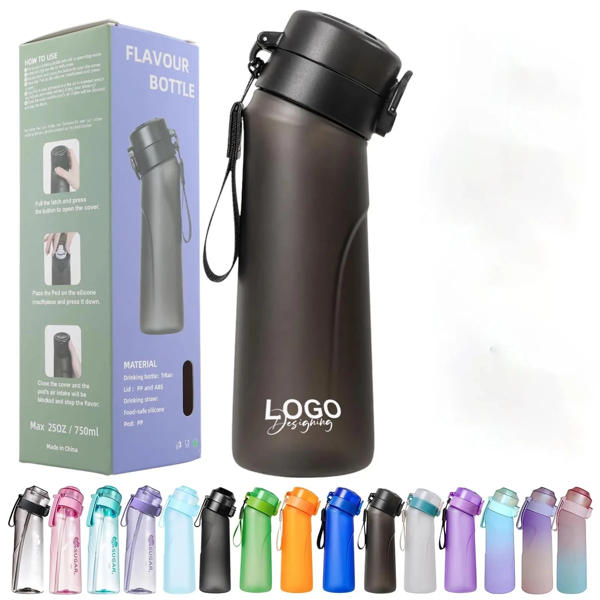 Leak Proof Water bottle with straw 1