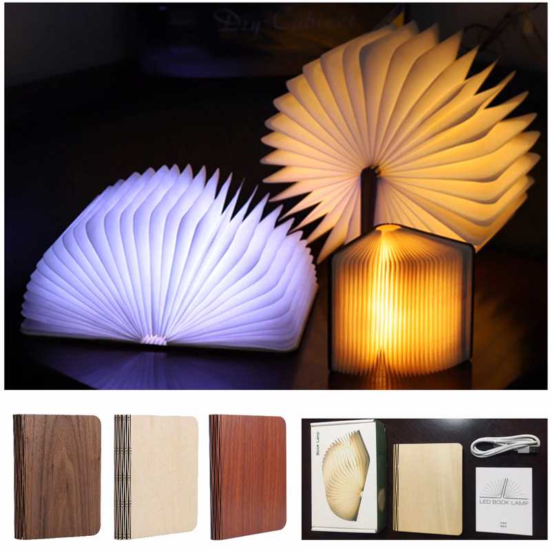 LED Rechargable Book Shape Lamp