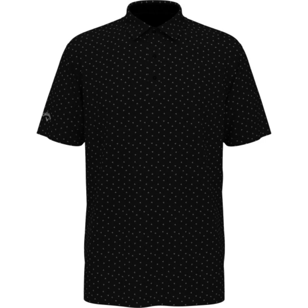 Callaway® Micro Chev Print UPF 50+ Men's Polo Shirt with Custom Logo 1