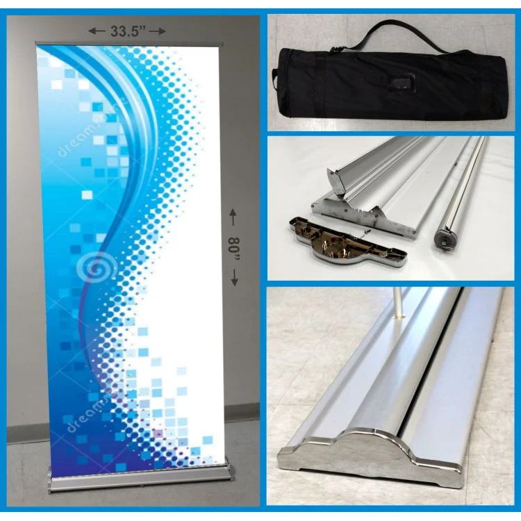 33.5" X 80" Heavy Duty Cartridge Retractable Banner Stand 1
