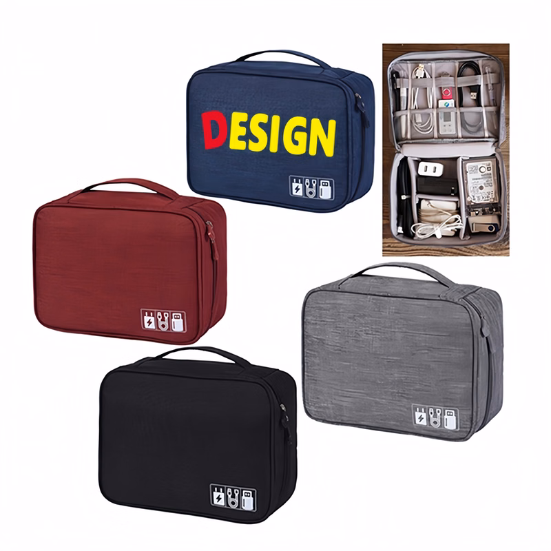 Compact Travel Cable Electronics Organizer