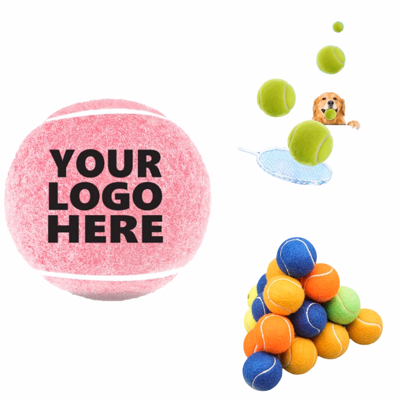 Custom Logo Colorful Dog Training Tennis Balls