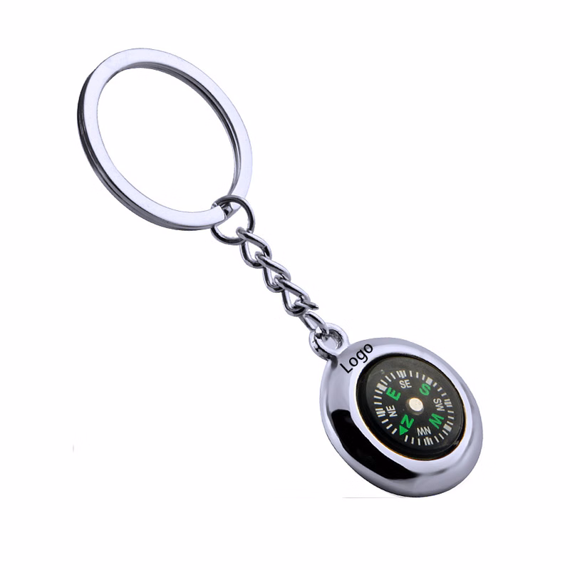 2 in 1 Metal Key Chain and Compass