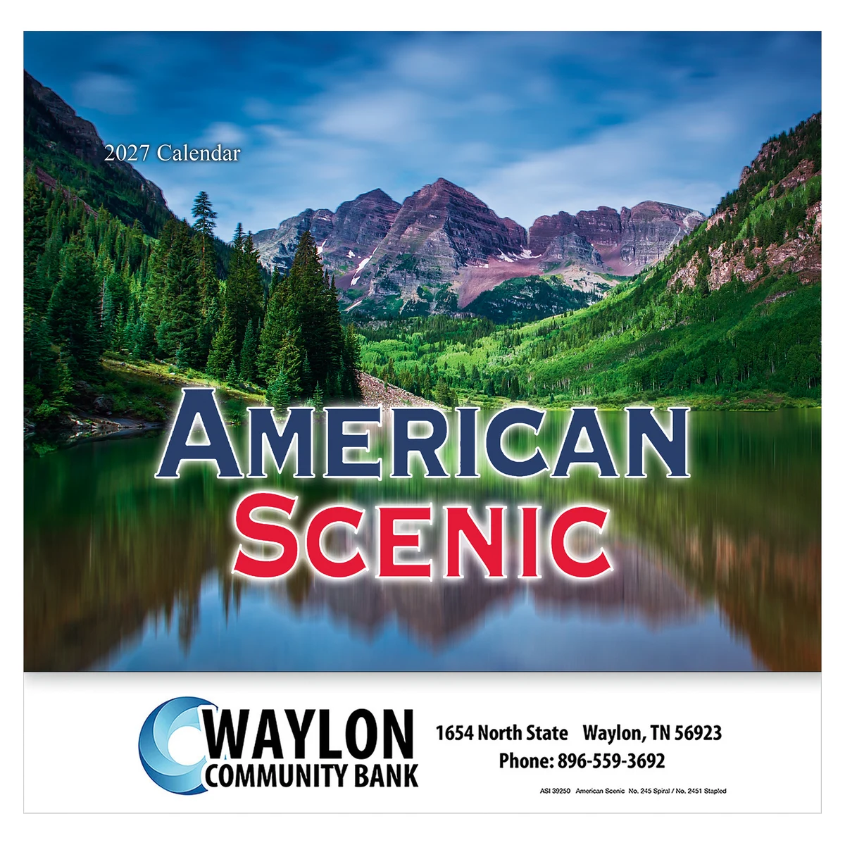 American Scenic Wall Calendar: 2027 Stapled 1