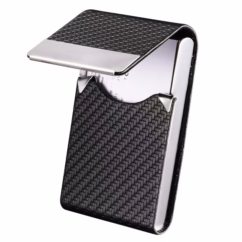 Slim Metal PU Business Card Case