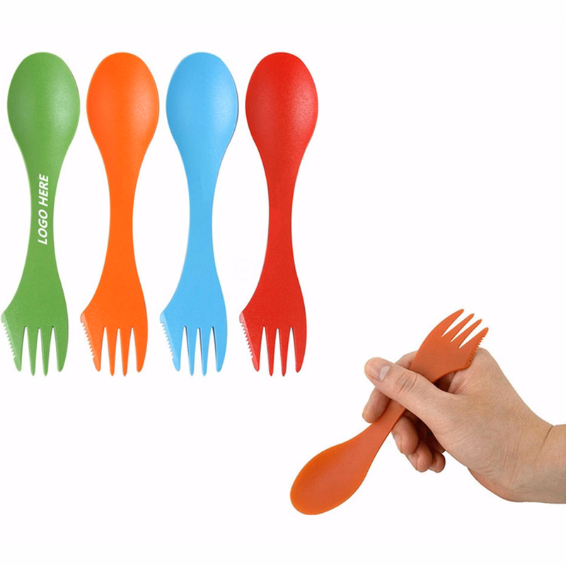 Multi-Functional 3-in-1 Plastic Utensil