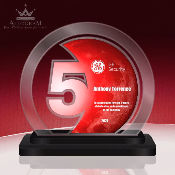Years Of Service Acrylic Circle In Choice Of Color
