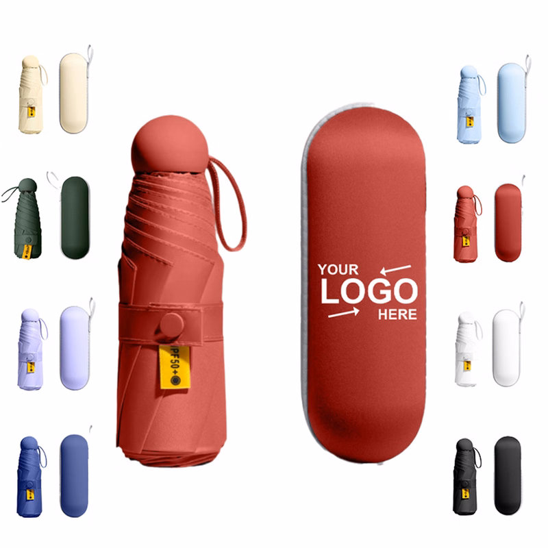 Mini Pocket Folding Umbrella With Case