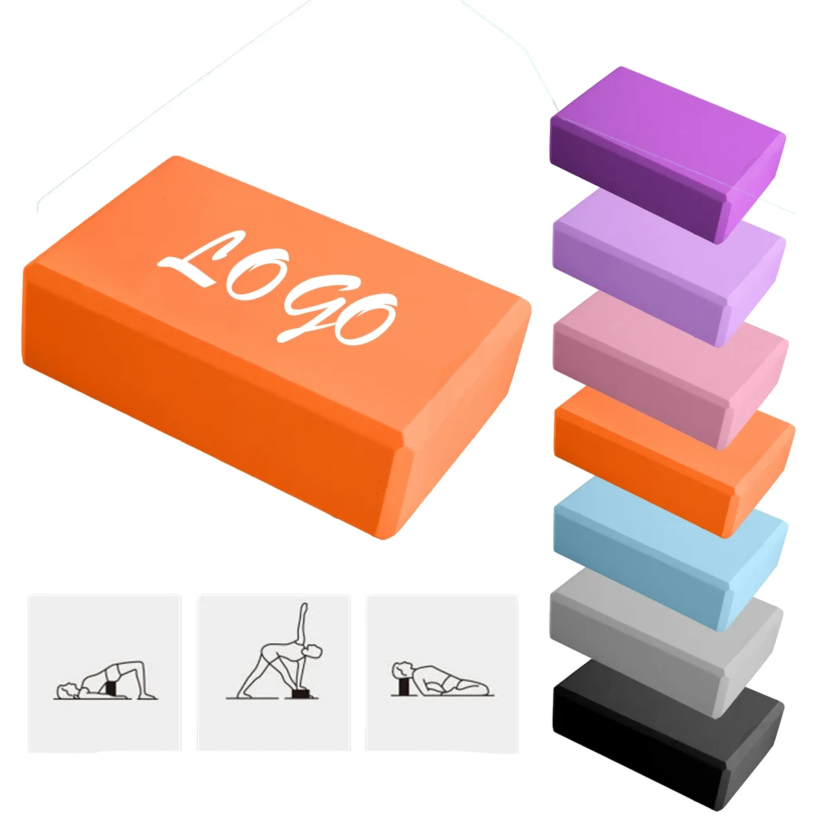 EVA Yoga Block Lightweight Pilates 0.44 lbs MOQ 10 1