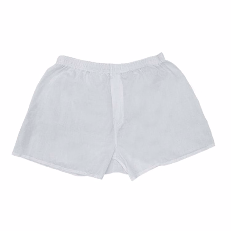 Cotton Plus Irregular Boxer Shorts - White Small 12 Pack