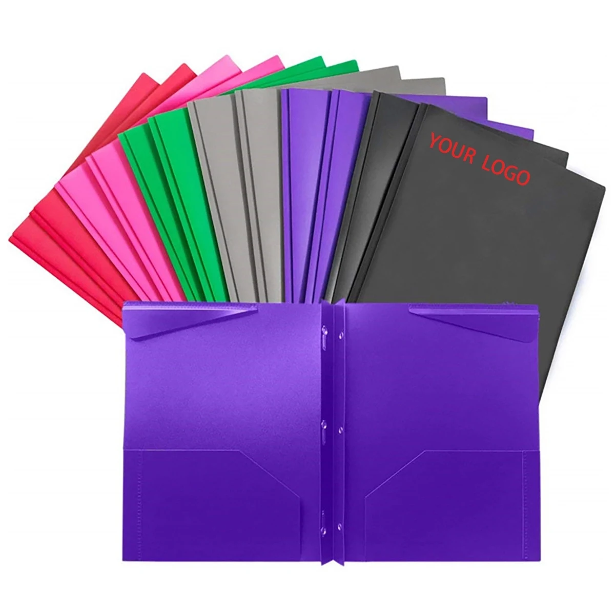Plastic Pockets Folders With Brads 1